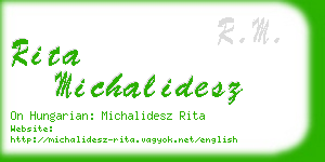 rita michalidesz business card